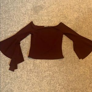 Off the shoulder crop top